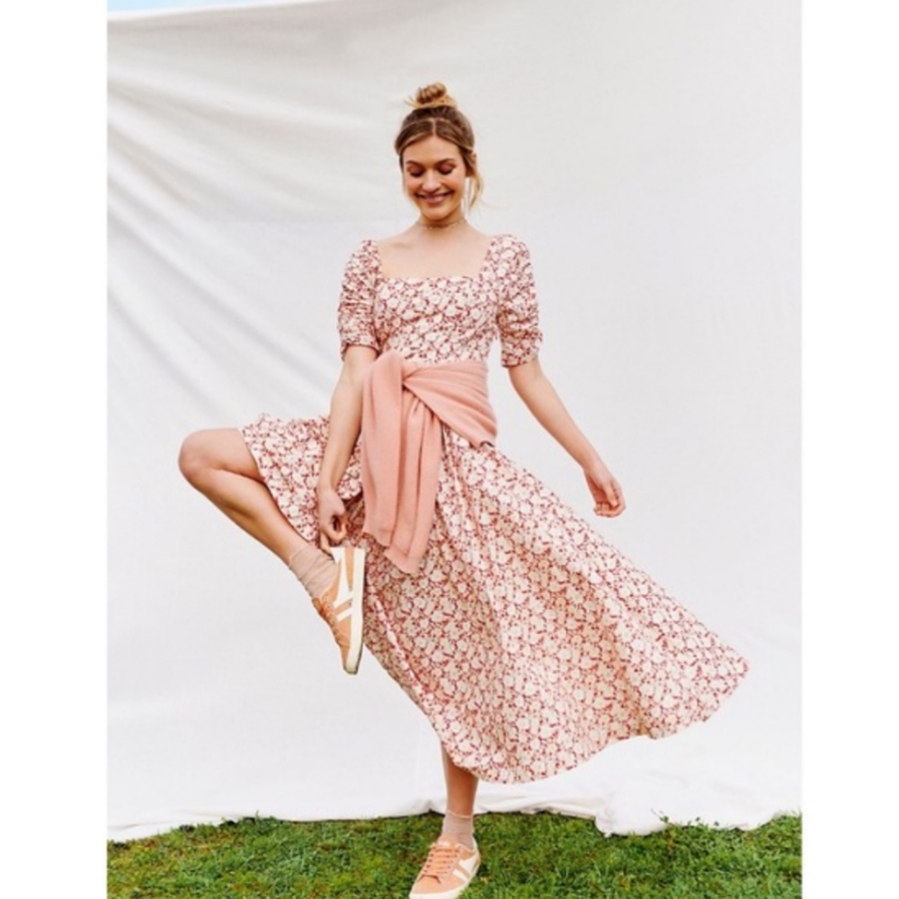 NWT FREE PEOPLE She's a Dream Floral Midi Dress - Picture 7 of 11